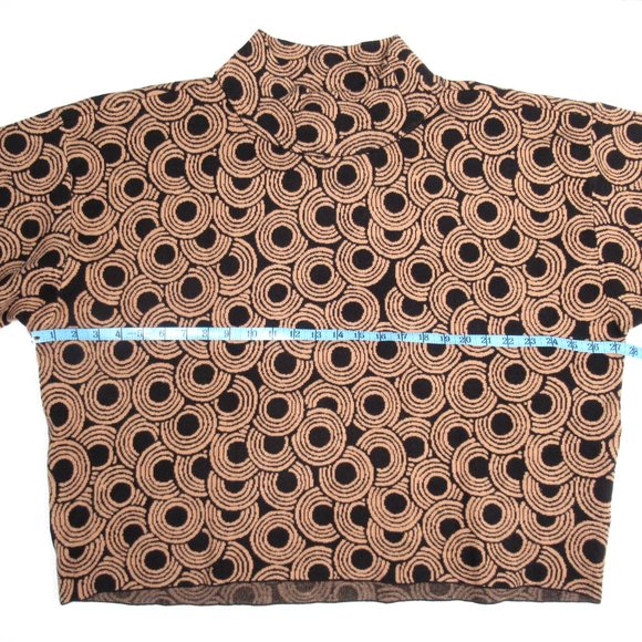 Anthropologie The Carys Mock-Neck Sweater by Maeve Black Circle Motif XL - Picture 3 of 9